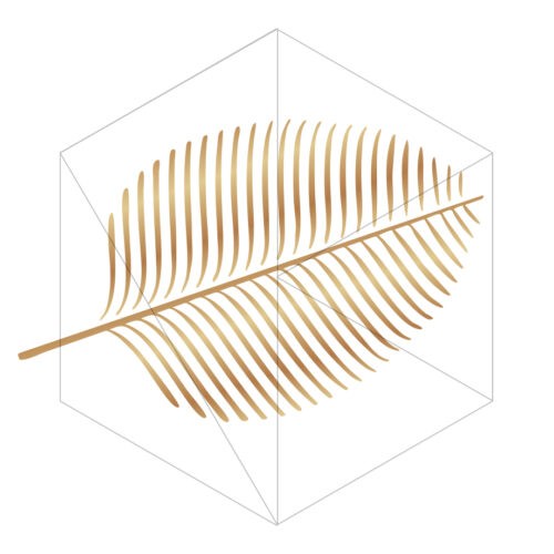 Goldenes Farn Blatt