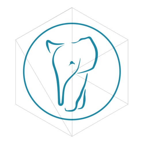 Logo mit einem Elefanten