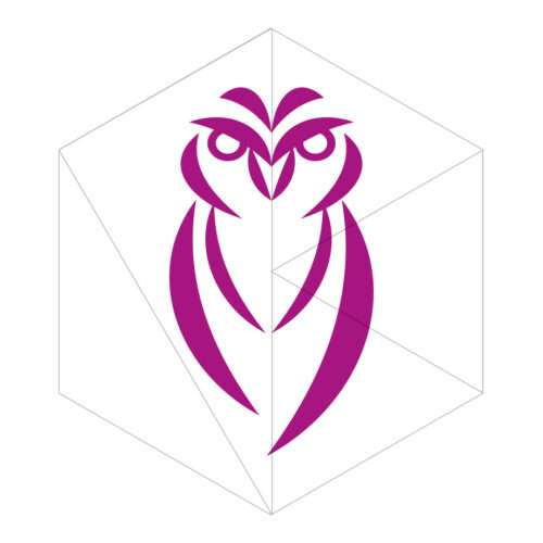 Stilisiertes Logo einer Eule