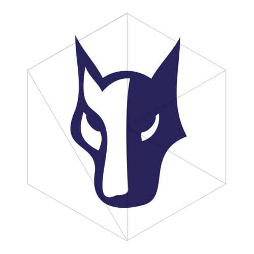 Stilisierte Abbildung eines Wolfskopfs