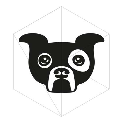 Hundekopf im Comic Stil
